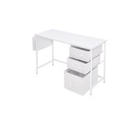 Compact Office Desk with Removable Drawers & Hanging Storage Bag in White The hot sale White