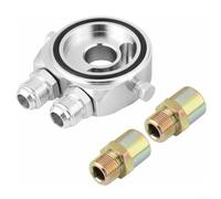 Compact Oil Filter Adapter 7.7cm x 7.9cm AN10 AN8 Size(Silver AN10) | Wide car model fit, application, seamless integration, professional or DIY use
