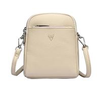 Compact Organizer Purse Featuring Front Zip Access, Apricot