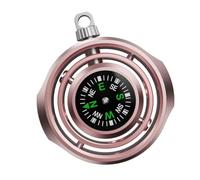 Compact Outdoor Compass for Hiking, Camping and Trail Travel, Metal Pocket Compass with Carry Loop and Round Body Portable Hiking Camping Direction Pocket Travel Metal Backpacking Trail Direction Tool