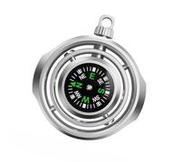 Compact Outdoor Compass for Hiking, Silver