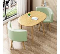 Compact Oval Dining Set for 2, Kitchen & Dining Room Fur, Perfect Small Space Table & Chair Set for Cozy Meals, Ideal Dining Room Decor