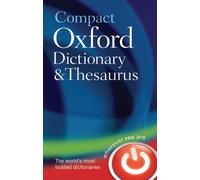 COMPACT OXFORD DICTIONARY & THESAURUS by Oxford Languages Hardback Self Help