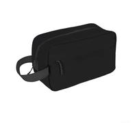 Compact Oxford Fabric Cosmetic Bag for Travel, Organize Your Toiletries and Makeup Essentials Effortlessly (Black)