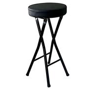 Compact Padded Folding High ChairRound Breakfast Bar Stool for Kitchen Lightweight & Stylish Available in Black Brown WhitePerfect for Small Spaces