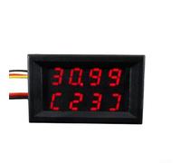 Compact Panel Voltage Current Meter 48x29mm Red Blue(10A Red Red)
