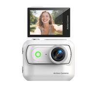 Compact Panoramic Action Camera Anti-Shake WiFi Mini Sports Camera 2.0in Flip Screen with Magnetic Neck Strap for First-person View Shooting