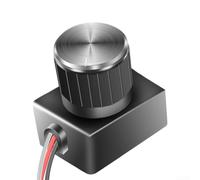 Compact PC Dimmer Switch 3.6cm for Low Voltage Lights | Rotary knob control, 5A for max current, 96W rated power, fits tight spaces, RV and truck use