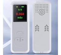 Compact Pen Style Nuclear Radiation Detector for Geiger Counter with Audible Visual Alarm and Real Time Measurement of Beta Gamma and X Rays for Occupational Safety (White)