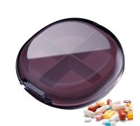 Compact Pill Box, Compact Pill Box, Mini with Compartments, Daily Waterproof Pocket Organizer, Travel Accessory in Bag for Medicine Storage, Health Use co