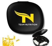 Compact Pill Box with 5 Compartments | Team Nutrition | Organiser for Capsules, Medicines & Supplements | Practical BPA-Free Size | Ideal for Travel, Office or Gym