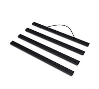 Compact Pine Wood Frame Set for Hanging Wall Scrolls and Posters with Leather Suspension Cord and Teak Design (51CM Black)