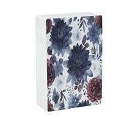 Compact Plastic Cigarette Case, Watercolor Dark Blue Pattern Print Stylish Cigarette Holder Portable Cigarette Case Cigarette Protection Box