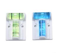 Compact Plastic for Spirit Level 2pcs for Caravan Camping Setup | Horizontal and vertical vials, compact low profile design, easy read bubble, 2-pack value set