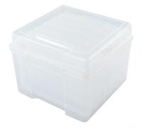 Compact Plastic Photo Box with Snap Lid for Keeping Memories Safe and Protected from Environmental Exposure (transparent)