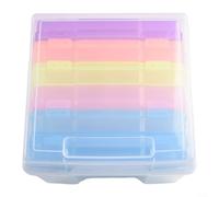 Compact Plastic Photo Box with Snap Lid for Keeping Memories Safe and Protected from Environmental Exposure (colorful)