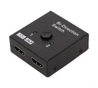 Compact Plastic Switcher 2-Way 4K@60Hz Compact Plastic Switcher | Connect 1 for source to 2 displays, mirror mode only, 4K resolution, HD audio for video, compact design