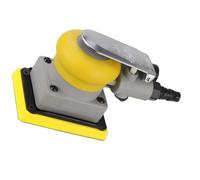 Compact Pneumatic Vibrating Polisher Polishing Machine 75x100mm Base Ideal for Precise Sanding on Various Materials Handheld Square Polisher， Pneumatic Polishing Machine for Low Noise High Grinding