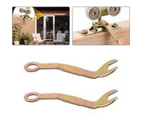 Compact Pocket Door Wrench Kit - Galvanized 3/8 in Open-End and Socket Wrench, 3-Inch Ergonomic Tool for Residential & Mobile Home Door Adjustments