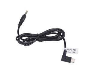 Compact Port Type C PD Adapter Cord, DC4017 Power Connector, 12V 3A Center Positive Cable, L-Shaped Layout, 1M Spare Wire, Portable Use