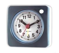 Compact Portable Alarm Clock With Silent Operation And Gradual Volume Increase Plus Snooze Button For Hotel Use In Red Finish(Gray)
