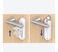 Compact Portable AntiOpen Door Handle Lock Multifunctional Safety Lock for Home, Hotel, and Travel Use with Easy Setup (4pcs)