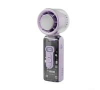 Compact Portable Fan With Neck Strap And Folding Design, Equipped With Ice Cooling Plate, LED Lights, And High Speed Motor For Effective Cooling(Purple)