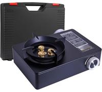 Compact Portable Gas Stove Burner - Camping Stove with Carry Case - Ideal for Outdoor BBQs, Picnics, Travel Cooking - Outdoor Windproof Camp Stove, Cooking Grill Propane Burner