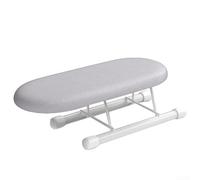 Compact Portable Ironing Board with Foldable Legs and Scratch Proof Plastic Foot Sleeve, Cotton Blend Washable Cover for Sleeve Cuffs, Necklines, and Small Garment Areas (B)