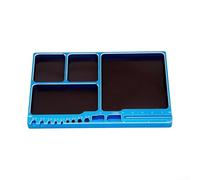 Compact Portable Magnetic Screw Tray For Workshop Bench Or Field Use With Strong Adsorption To Keep Small Fasteners And Metal Parts Securely In Place(Blue)