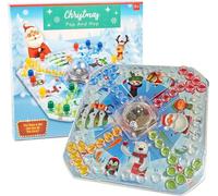 Compact & Portable - The 26cm x 26cm game board is compact and easy to store, perfect for travel or taking to family gatherings during the break Christmas Edition