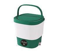 Compact Portable Washing Machine with Spin Dryer for Hand Washing Clothes Perfect for Travel and Camping Easy Laundry Experience (Green)
