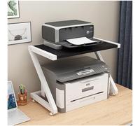 Compact Printer Stand with File - Density Board & Carbon Steel Bracket Ideal for Home Office & Small Spaces (D 50x32x37cm/20x13x15in)