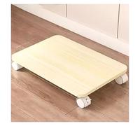 Compact Printer Stand with Lockable Wheels Under Desk Printer Cart for Home Office Beige (B45 * 30) Mobile Rolling Printer Holder SpaceSaving Design