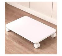 Compact Printer Stand with Lockable Wheels Under Desk Printer Cart for Home Office Beige (B45 * 30) Mobile Rolling Printer Holder SpaceSaving Design