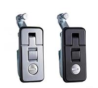 Compact Push Button Lock for Narrow Space Installations in tional Vehicles and Boats with Dependable Zinc Alloy Build (black)