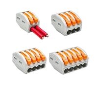 Compact quick plug-in terminal for cable connectors, 30/50/100 piece orange home wiring module paralleling device(KV222-215T,50PCS)