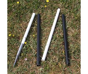 Compact Ranging Poles by GeoPacks - 4 Interlocking Sections Up To 2 Meters - Ideal For Marking Out Key Points For Measuring, Surveying, Teaching