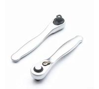 Compact Ratchet Wrench Set 2 Pack 1/4 Inch Square Head with Quick Release Reverse Switch 72 Tooth Ratchet for Furniture Assembly Automotive Repair Tool Kit