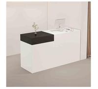 Compact Reception Desk for Small SpacesOffice Counter & Salon Checkout Table 39.3"x19.6"x39.3" Ideal for Lobby & Beauty Salon Use