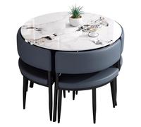 Compact Reception Desk Meeting Table Slate Surface 125 Kg Capacity Space-Saving Design for Small Spaces Blue Color Perfect for Offices and Home Use