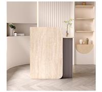 Compact Reception Desk with Lockable Drawer & Open Shelves Small Retail Checkout Counter for Office or Store Front Desk Table (C1 120cm/47.2in)