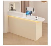 Compact Reception Desk with Lockable Drawers & Storage Cabinet Durable Hardware Handles Silent Glide Rails Ideal for Offices & Waiting Areas