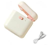 Compact Rechargeable for MINI For Heat Bag Sealer with Magnet for Plastic Snack Bags, Quick Operation and Convenient Magnetic Storage on Metal Surfaces (White)