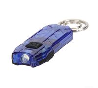 Compact Rechargeable LED Keychain Light with 45 Lumen Output, High/Low Modes, Integrated Li-ion Battery, USB Charging Port, IP65 Rated Torch (Blue)
