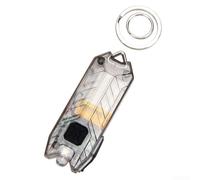 Compact Rechargeable LED Keychain Light with 45 Lumen Output, High/Low Modes, Integrated Li-ion Battery, USB Charging Port, IP65 Rated Torch (Black)