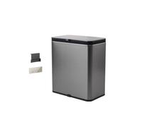Compact Rectangular Trash Bin Wall Mounted Stainless, Grey 3L | Bathroom Niches, Raised Access