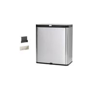 Compact Rectangular Trash Bin Wall Mounted Stainless, Silver 3L | Bathroom Niches, Raised Access