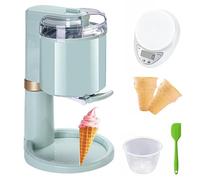 Compact Refrigerator with Ice Cream Maker, One-Button Operation, Makes Desserts in 10 Minutes, Electronic Scale for Home Use, Ideal for Icy Treats and Snacks