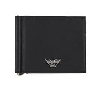 Compact regenerated leather cardholder with clip - male - Armani - Wallets & Cardholders - Black - ONE SIZE - Accessories ONE SIZE